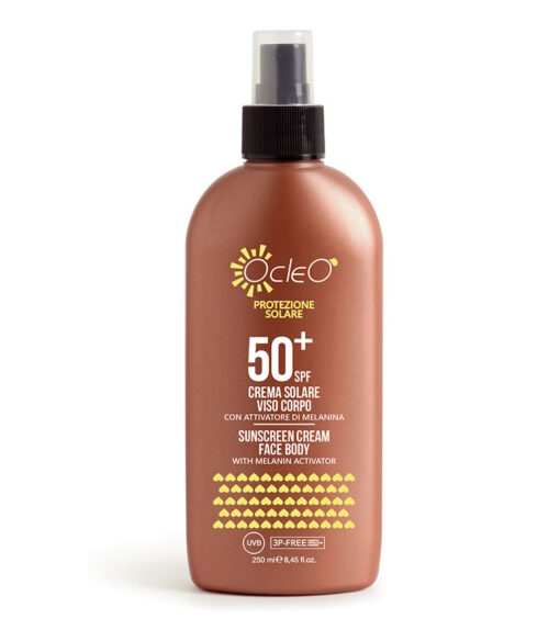 Ocleò Crema Solare Viso Corpo SPF 50+ Spray 250 Ml